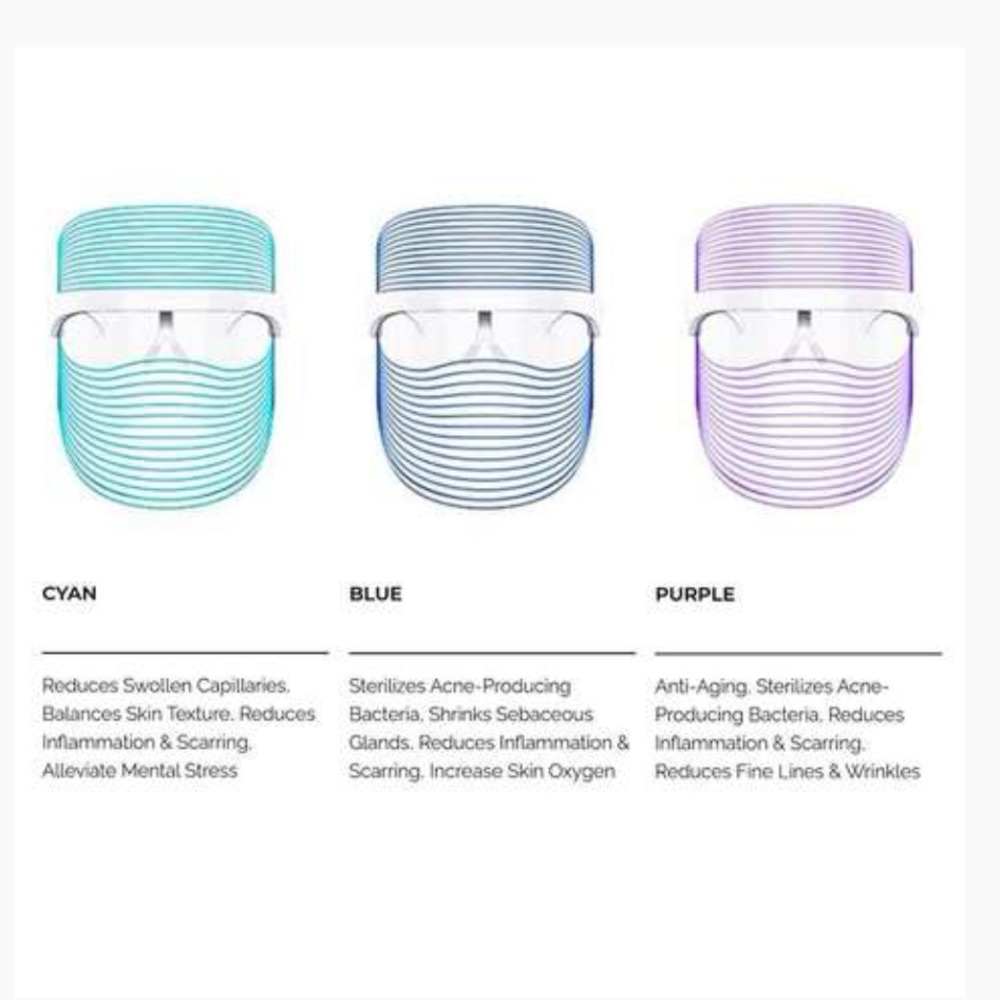 Dermalactives 7-in-1 LED Light Therapy Mask - White with Pink Accent - Picture 7 of 10